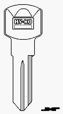 Hy-Ko Key Blank Domestic Gm Rubberhead Ez# B92p Upc Coded