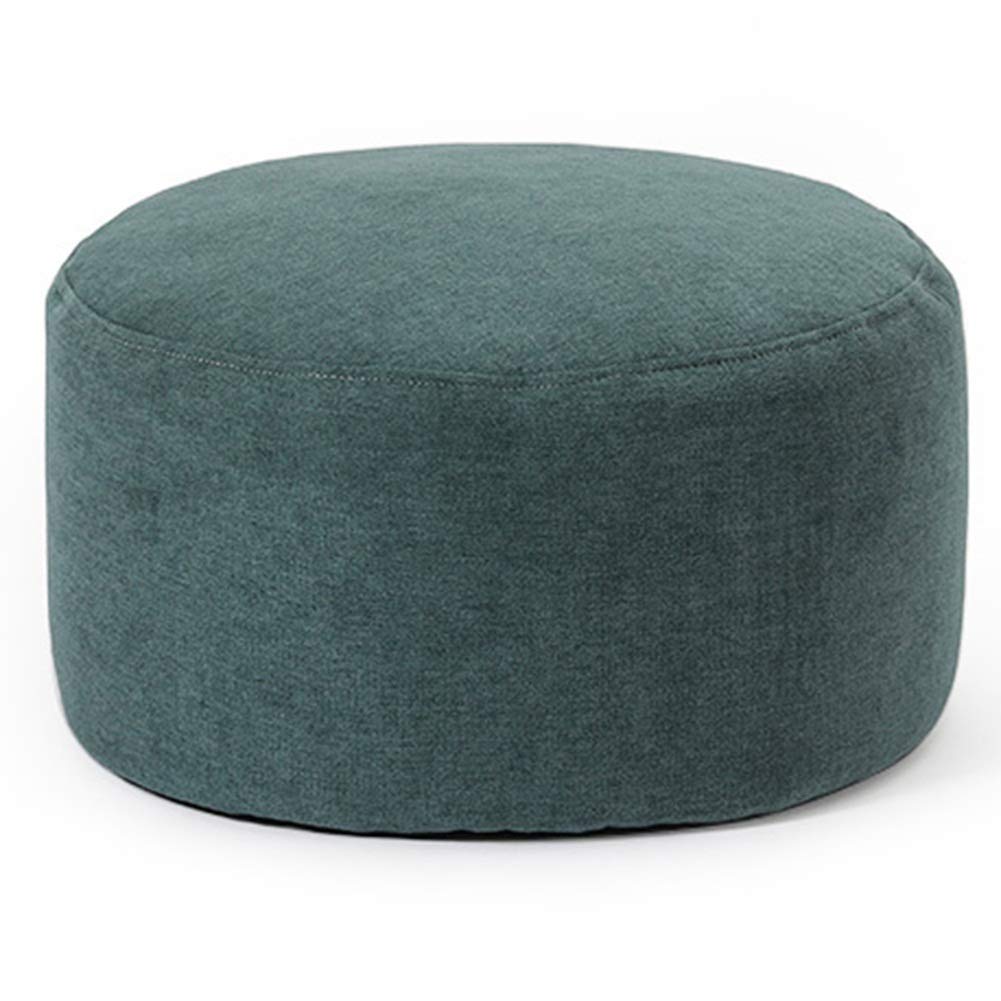 Tabouret de salon en daim bleu marine idéal pour se déchausser
