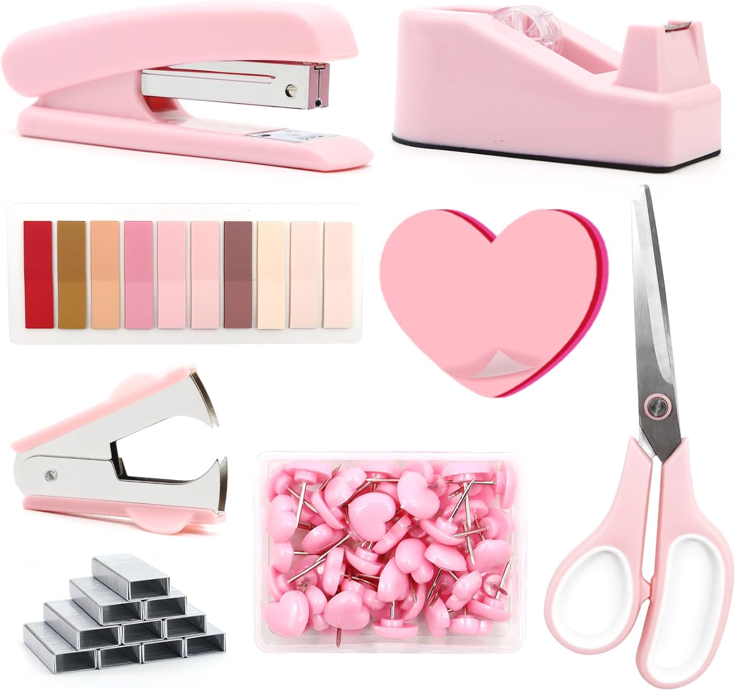 Amazon.com : Pink Desk Accessories, Pink Office Supplies, Stapler and ...