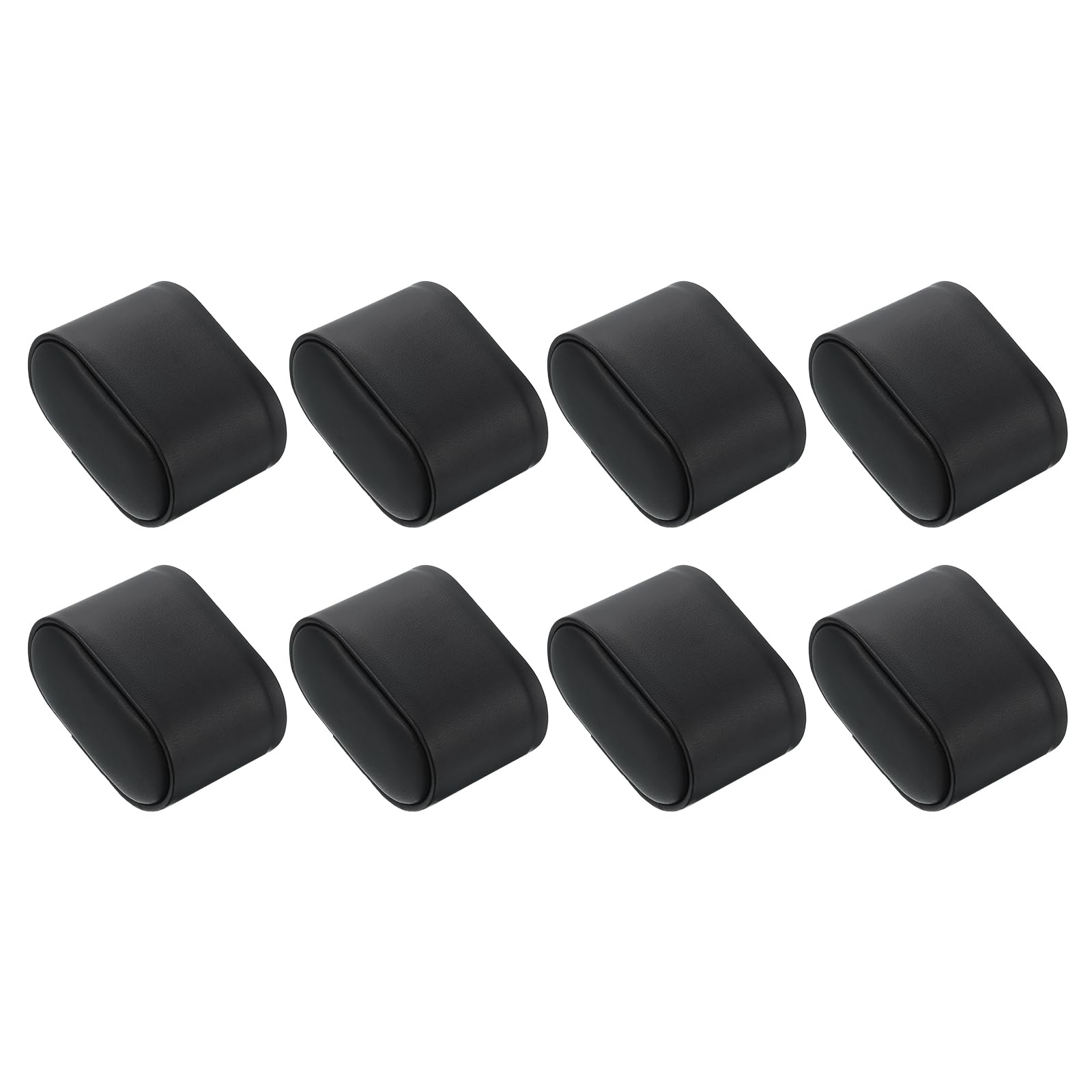 Coussin de montre en cuir synthétique noir uxcell (Lot de 8, 7.5x5.3x4.5 cm)