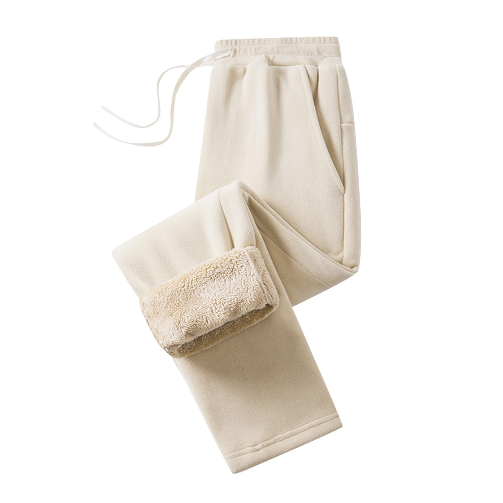 Generico Pantaloni Jogging Cotone Uomo,Pantaloni Sportivi Casual Dritti Caldi E Larghi Invernali da Uomo