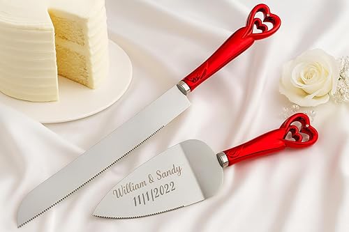 Miniatura 4 de Gifts Infinity - Juego de cuchillos y utensilios personalizables para pastel de boda