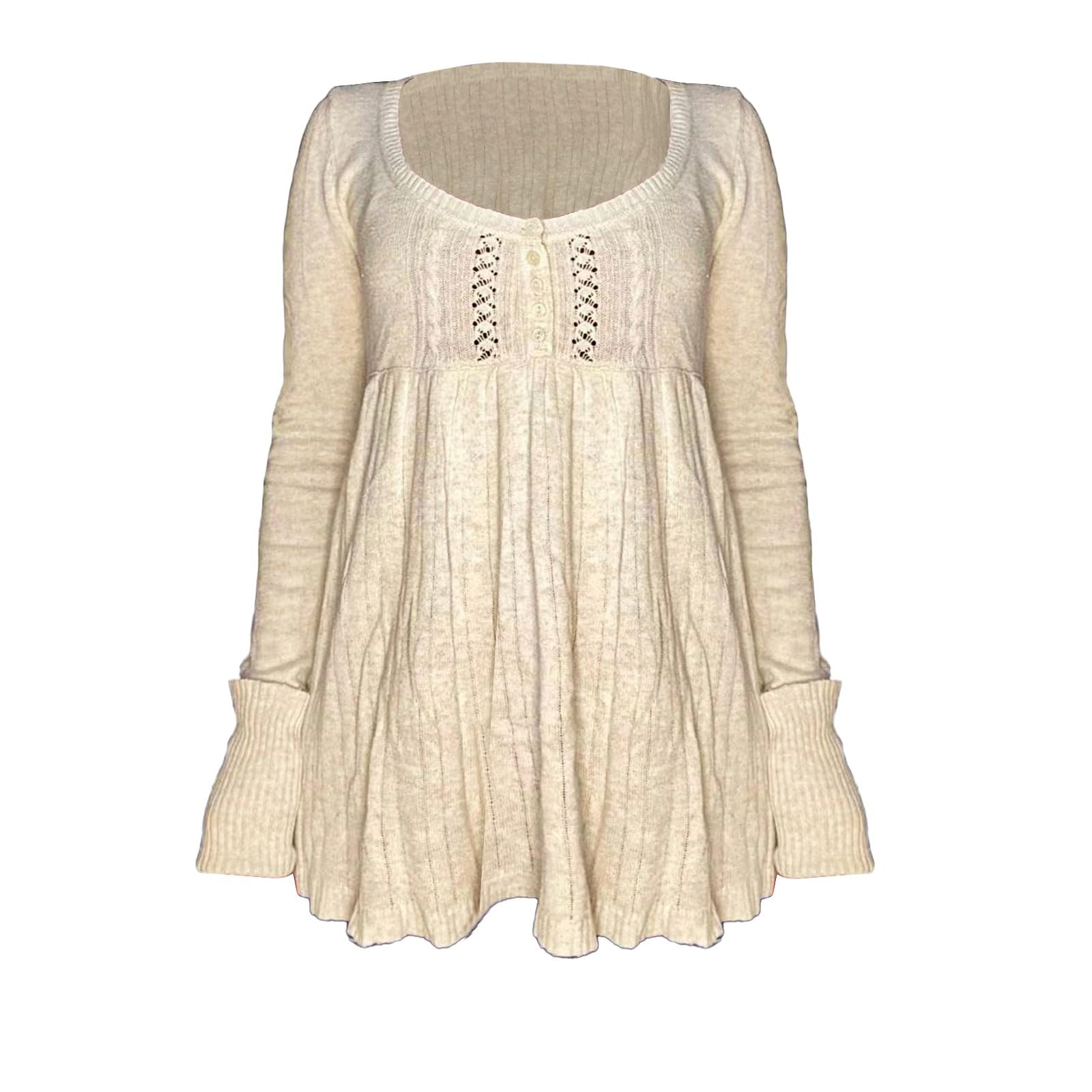 Genérico Blusas De Mujer Elegantes Cómoda Suave Algodón Manga Larga Básica Camiseta Túnica Brillante Casual Cuello Redondo Ajuste Holgado Camisetas Ropa De Mujer Tallas Grandes