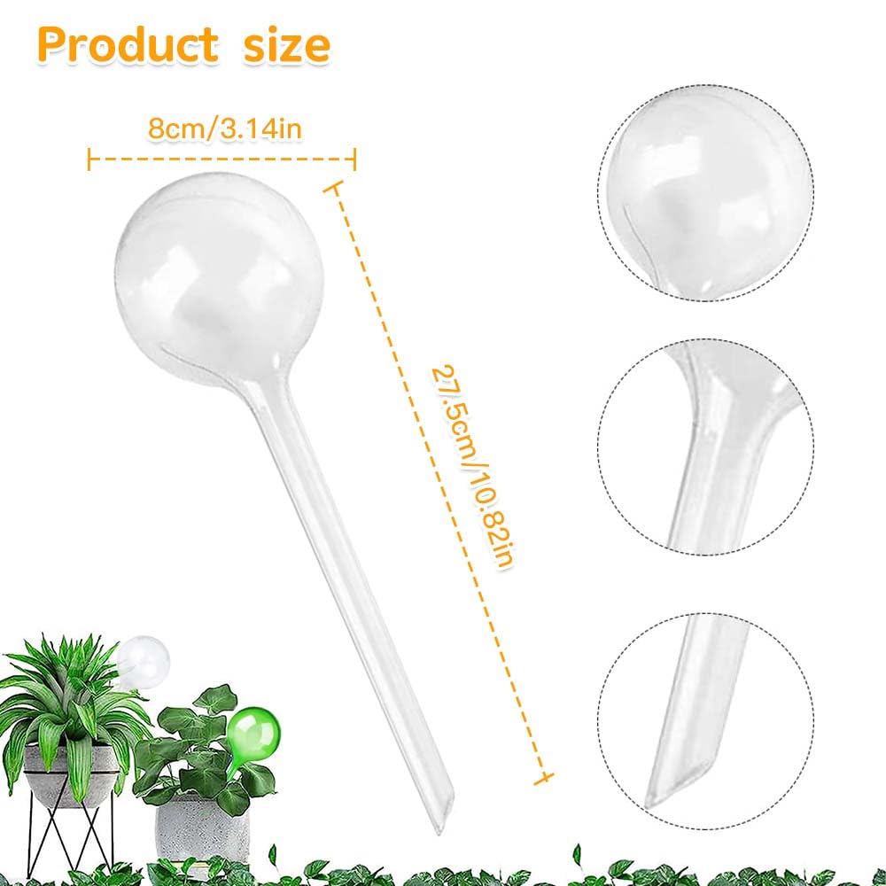 6 Pièces Globes d'arrosage, Boules Automatique Matériel d'Arrosage Automatique en PVC pour Plantes, Globes d’arrosage Plastique Transparent pour Plantes de Jardin Bonsaï Plantes en Pot