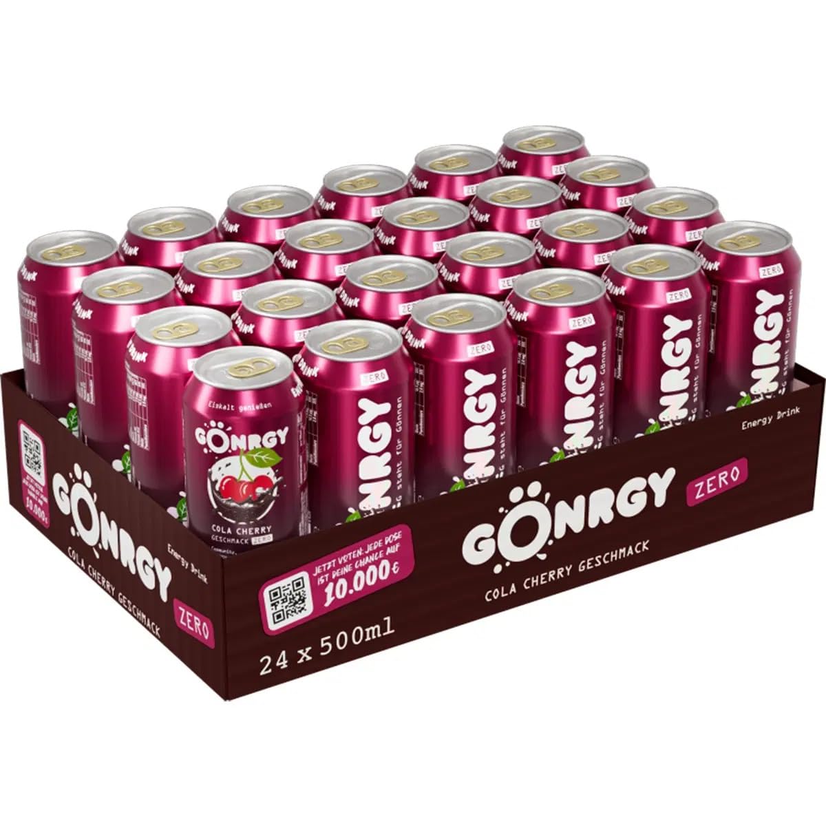 GÖNRGY Cola Cherry Zero Energy Drink 24x 500ml