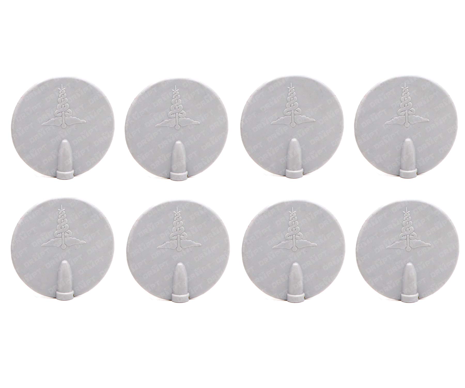 DR PT Tens Pads for Physiotherapy Machine (Tens Pads Raound, Pack of 8),Silver