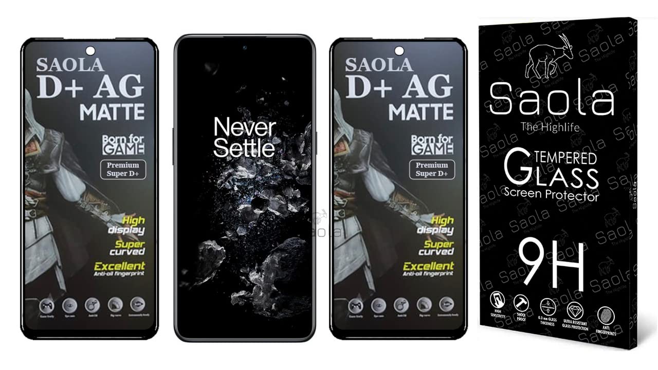 Saola D+ Matte Tempered Glass With 18H Hardness For OnePlus 10T 5G (Pack Of 2) with Free Installation Kit. Full screen Coverage - 6.7 inch (B0BRK3BWVX) Amazon Price History, Amazon Price Tracker