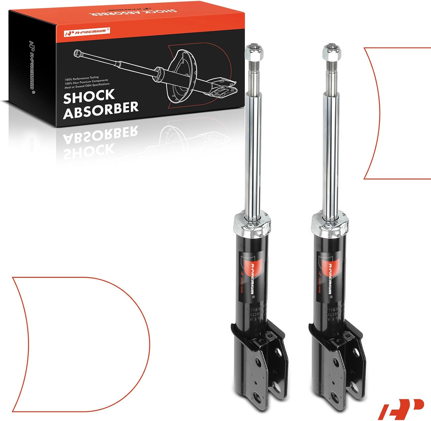 A-Premium Rear Pair (2) Shock Absorber Compatible with Chevrolet Lumina & Buick Regal & Pontiac Grand Prix & Oldsmobile, Driver and Passenger Side