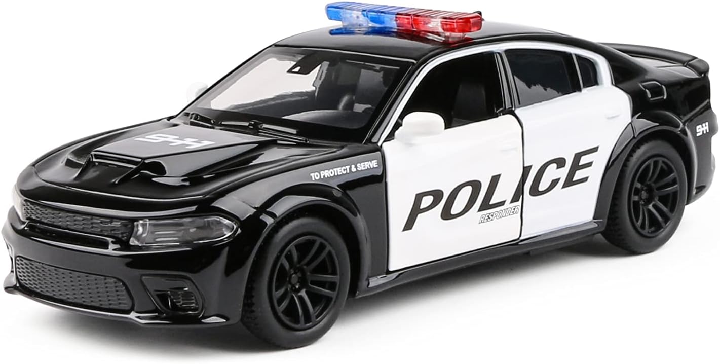 COOLPUR 1/36 Scale for Dodg Hel1 Car Model Off-Road Diecast Toy Vehicle Zinc Alloy Metal Pull Back Powered Vehicles Mode for Kids,Adult,Boyfriend Gift(Police)