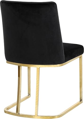 Miniatura 32 de Meridian Furniture Heidi Collection Modern - Silla de comedor tapizada de terciopelo contemporáneo con marco de metal cromado pulido, juego de 2, 19