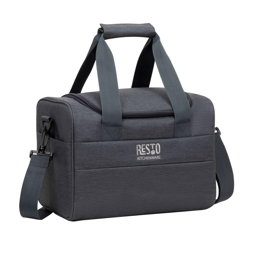 RESTO Bequeme Faltbare Thermotasche 14 L oder 19 L - Perfekte Lunchtasche für Damen & Herren, Kalte & Warme Speisen - Isolierte Kühltasche für Einkauf, Büro, Auto oder Urlaub, im Eleganten Dunkelgrau