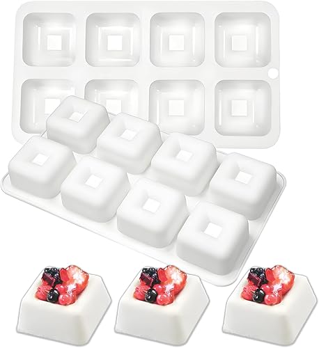 Miniatura 18 de Moldes grandes de silicona para chocolate, 6 cavidades redondas, moldes de vidrio para chupitos de hielo, galletas, dulces, postres, pudín y postre