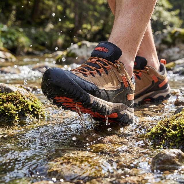 ARRIGO BELLO Zapatillas Trekking Hombre Senderismo Montaña Zapatos EU 41-46 | Puntera Reforzada,Antideslizantes,Transpirables,Caminatas de Corta y Larga Distancia,Todas Las Estaciones,Resistente