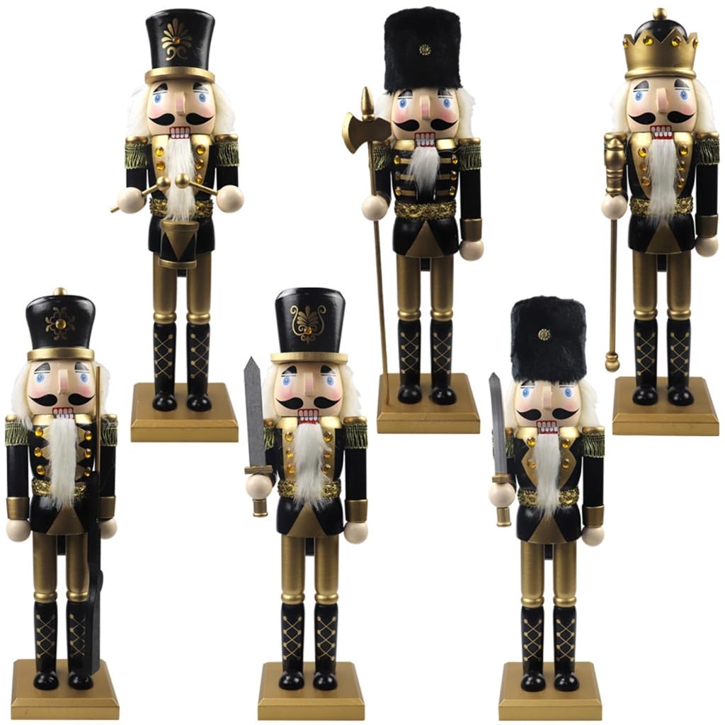 Drewniane dziadki do orzechów Boże Narodzenie dziadki do orzechów stojący ornament drewniane figurki żołnierza