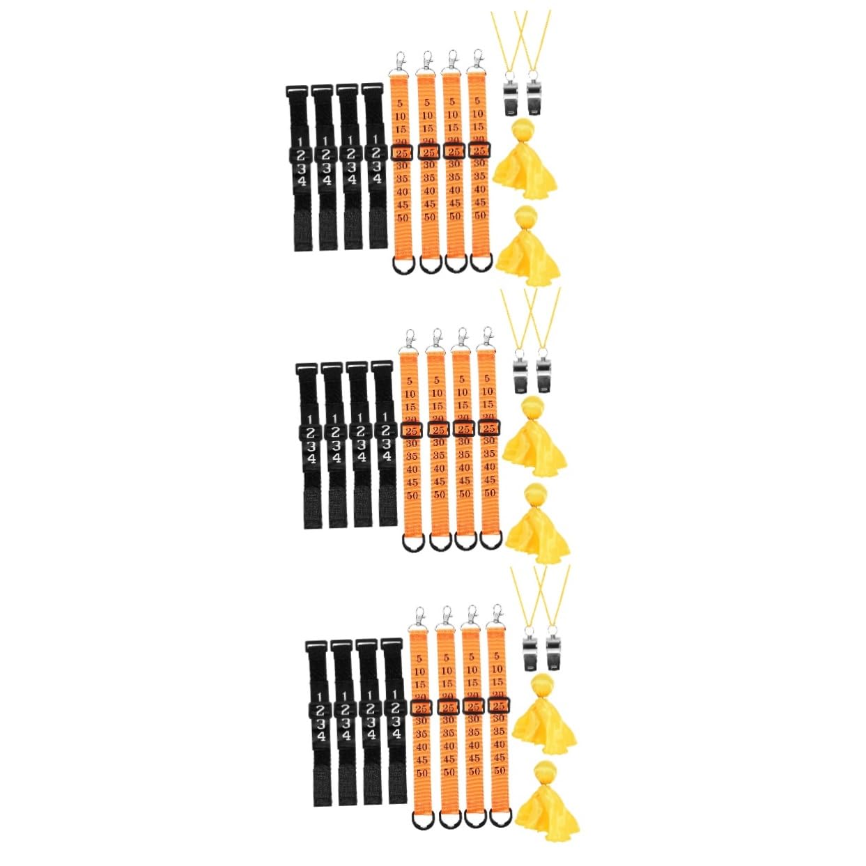 Toyvian Drapeaux De Sport De Football Clip Chaîne Numéroté Kit De Football Tenue D'arbitre Équipement De Football Kit D'arbitre Standard Clips Polyester