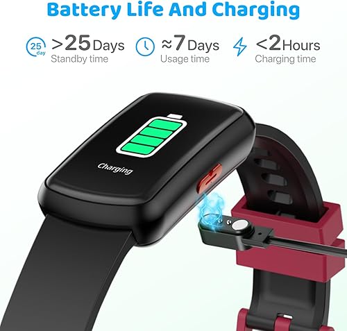 Miniatura 6 de Kids Fitness Tracker Watch for Boys Girls Ages 5-15, Full Touch 1.47" Screen, Activity Tracker, HeartRate and Sleep Monitor, IP68 Waterproof,