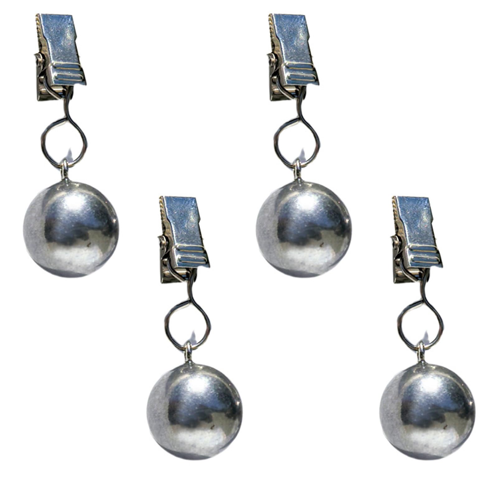 YWLUUOO Of 4 Metal Sphere Tablecloth Weights for Outdoor Indoor Use Practical Fabric Clamps for Picnics Weddings Event Tablecloth Holders