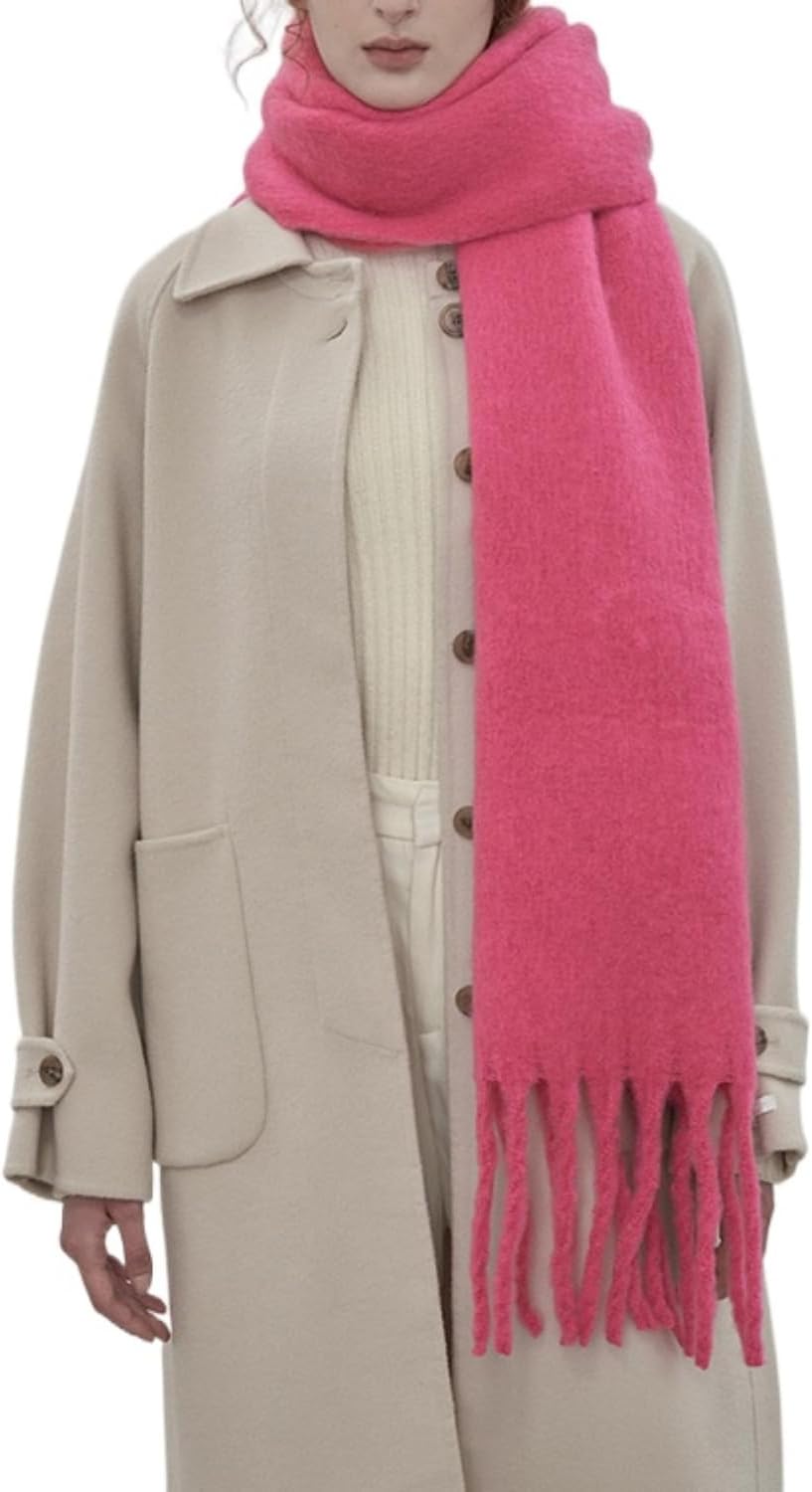 Women Chunky Scarf, Soft Warm Winter Scarf for Cold Weather, Christmas Blanket Scarves Pashmina Shawl Wrap