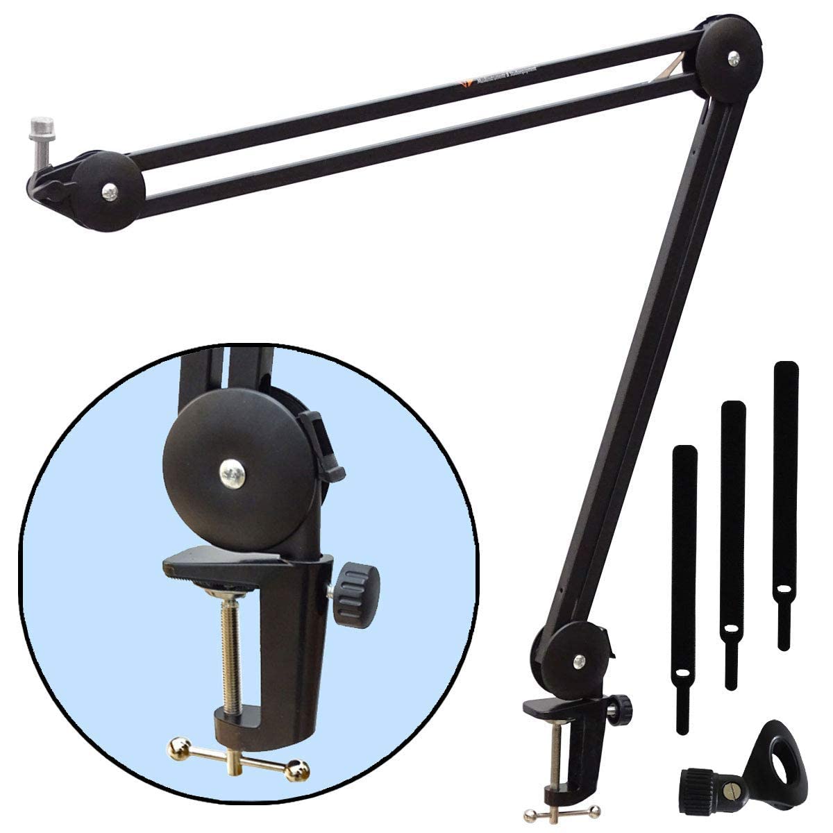 keepdrum MS138 Gelenkarm-Stativ + MS088SV Mikrofon-Spinne für Rode Mikrofone
