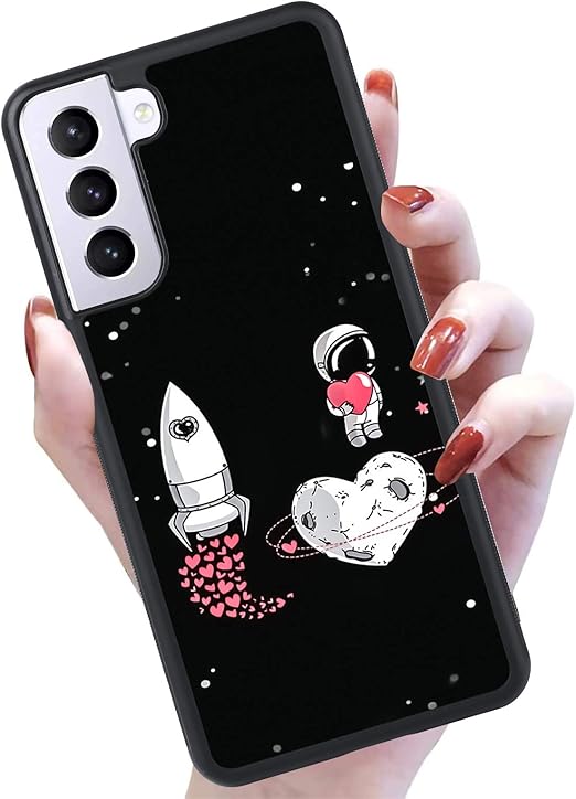 Amazon Com Sakuulo Case For Samsung Galaxy S21 5g 6 2 Inch 21 Astronaut Love Heart Hard Pc Back And Soft Tpu Bumper Edges Ultra Slim Shockproof Anti Scratch Texture Case Cover Fit For Samsung Galaxy