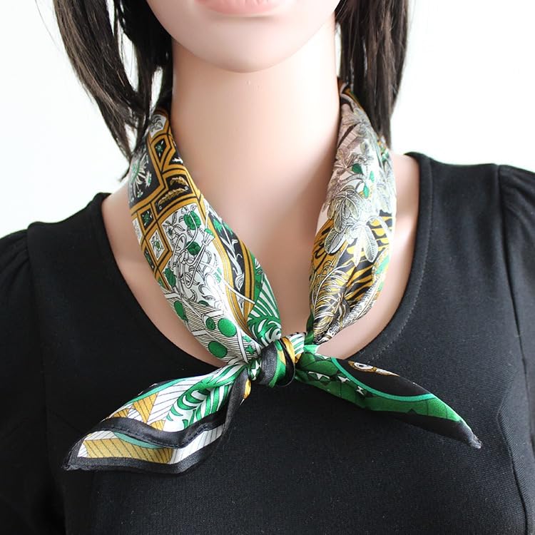 Image of ANDANTINO 100% Mulberry Silk Scarf -21 inch Square Neckerchief with Gift Packed