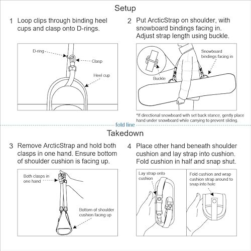 image for Deadly Desserts ArcticStrap - Over the shoulder snowboard strap - easy