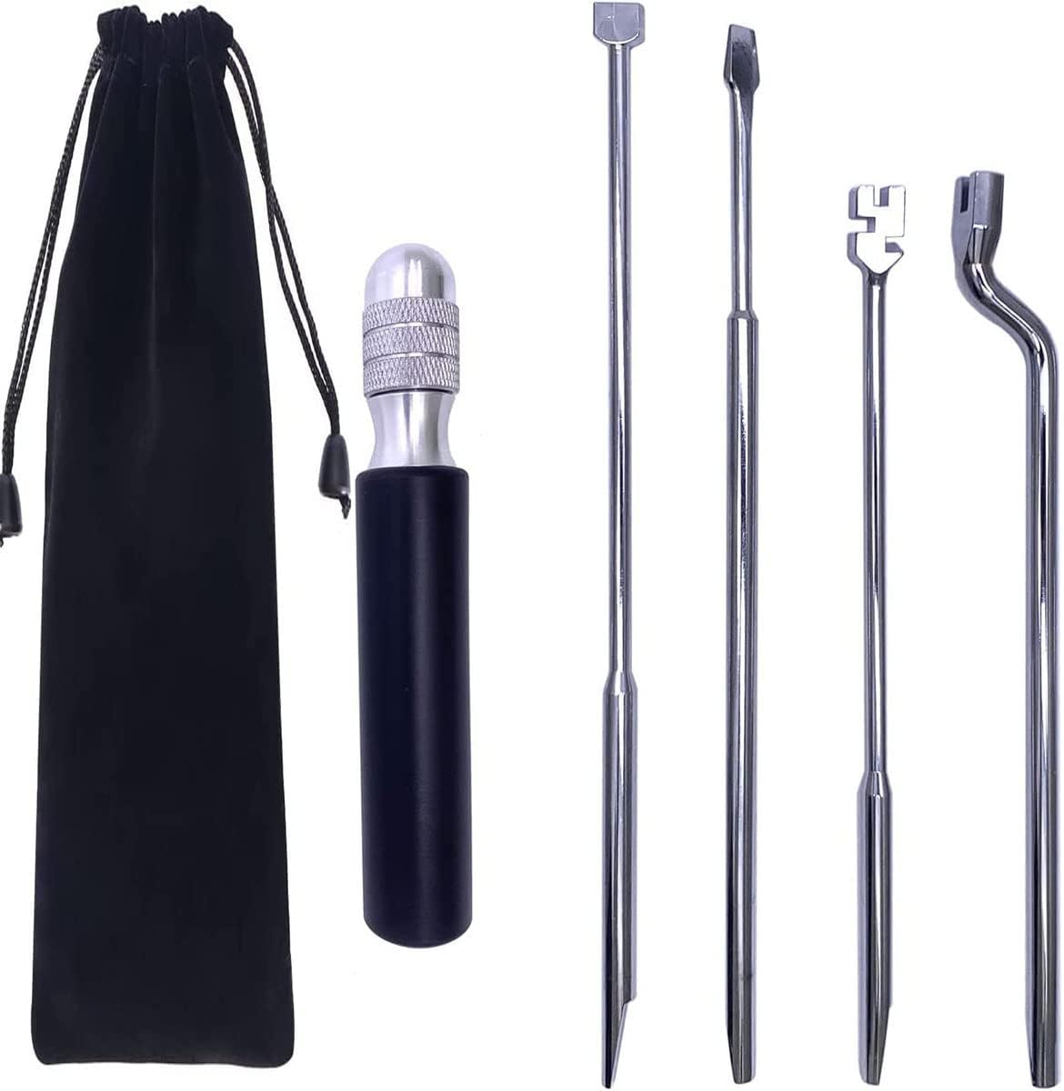 Piano Repair Tool Kit Regulating Tools Including Regulating Screwdriver Capstan Screw Wrench Set with 6" Combination Tool Handle for DIY Repair Maintain Piano Tools (5pcs)