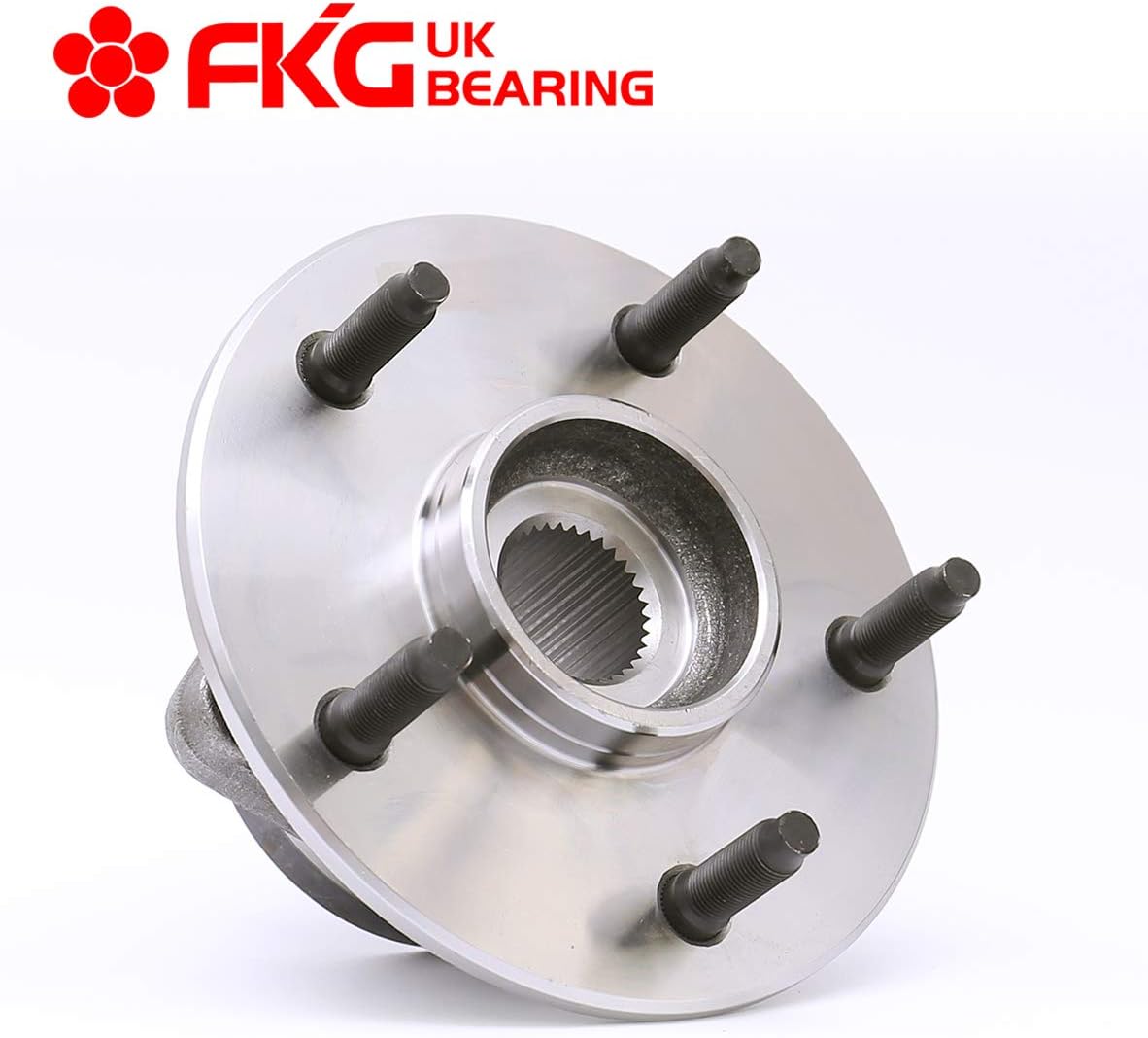FKG 515038 Front Wheel Bearing Hub Assembly fit for 2000 2001 Dodge Ram 1500 (4WD Rear Wheel ABS Only), 5 Lugs No ABS Set of 2