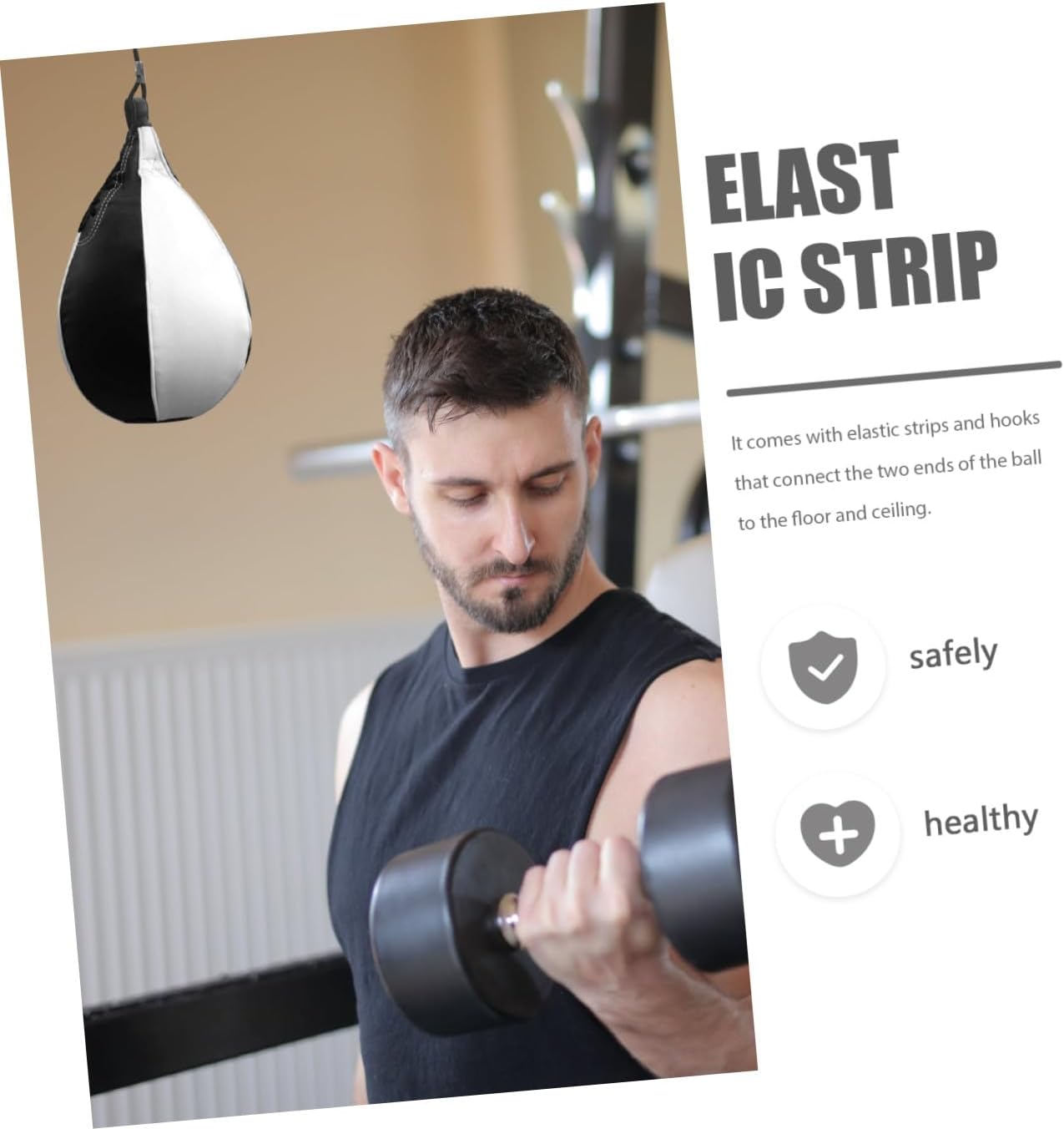 Leather Double End Boxing Ball for Training Multi-Functional Punching Equipment for Agility and Reflex Development Pu Leather Easy to Install Suitable for Home and Gym Use