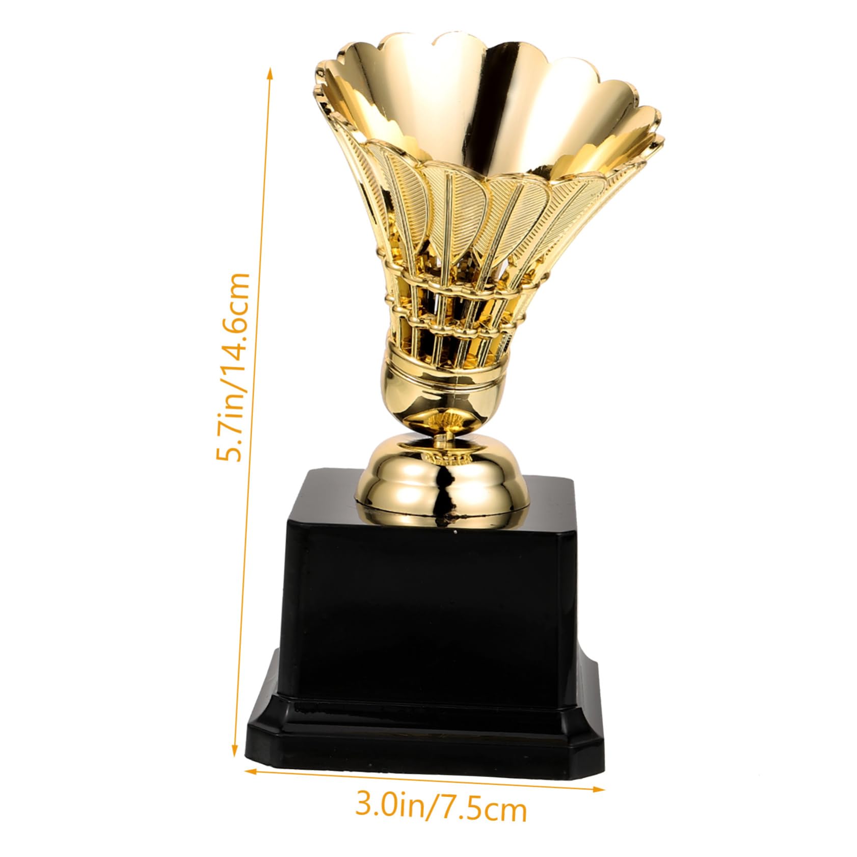 Happyyami Creative Badminton Trophy Model for Boys and Girls Unique Kindergarten Competition Award Figurine Base for Nameplate Celebrates Honor and Achievement