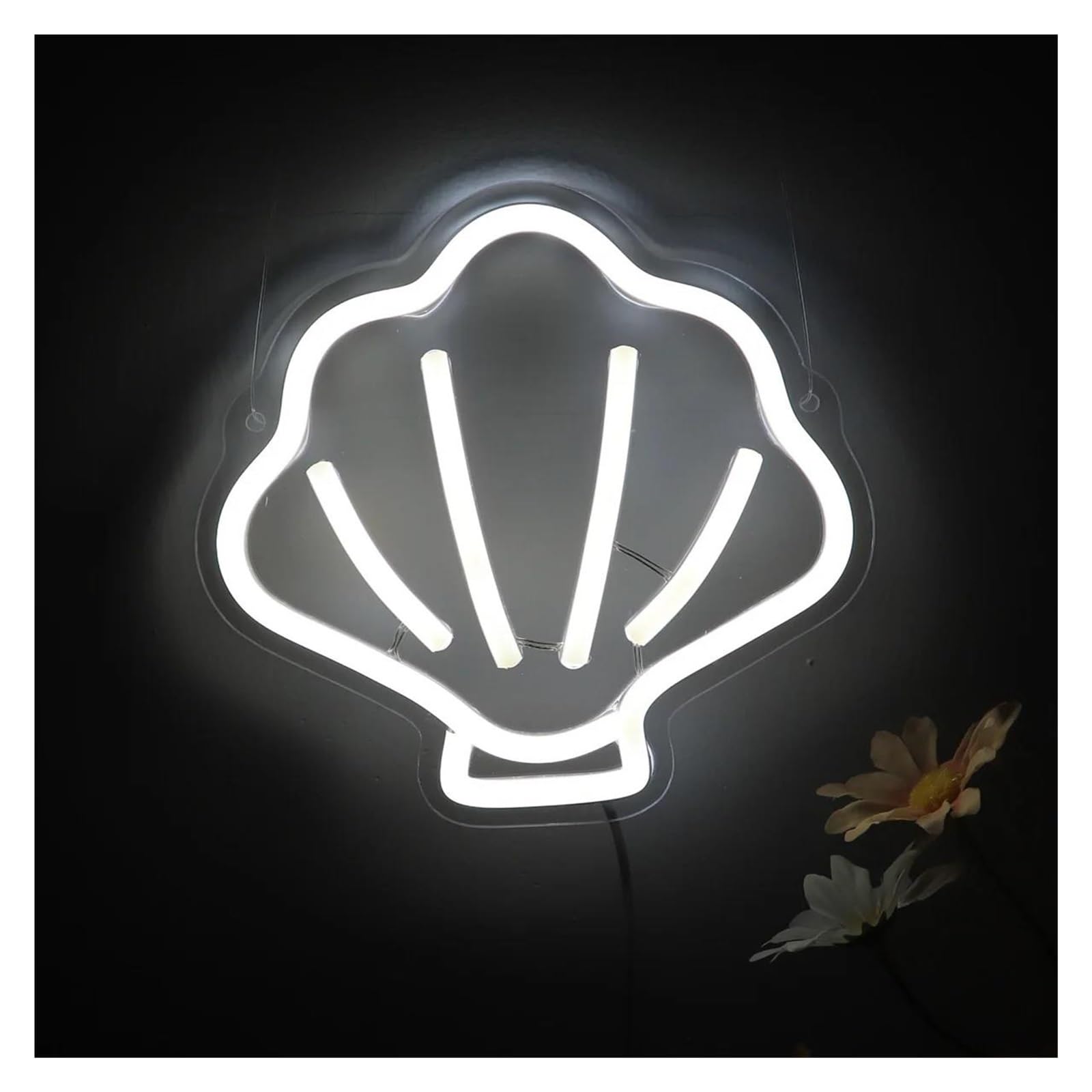 Guscio bianco per insegna al per neon per luci d'atmosfera dimmerabili alimentate tramite per USB 18 cm × 19