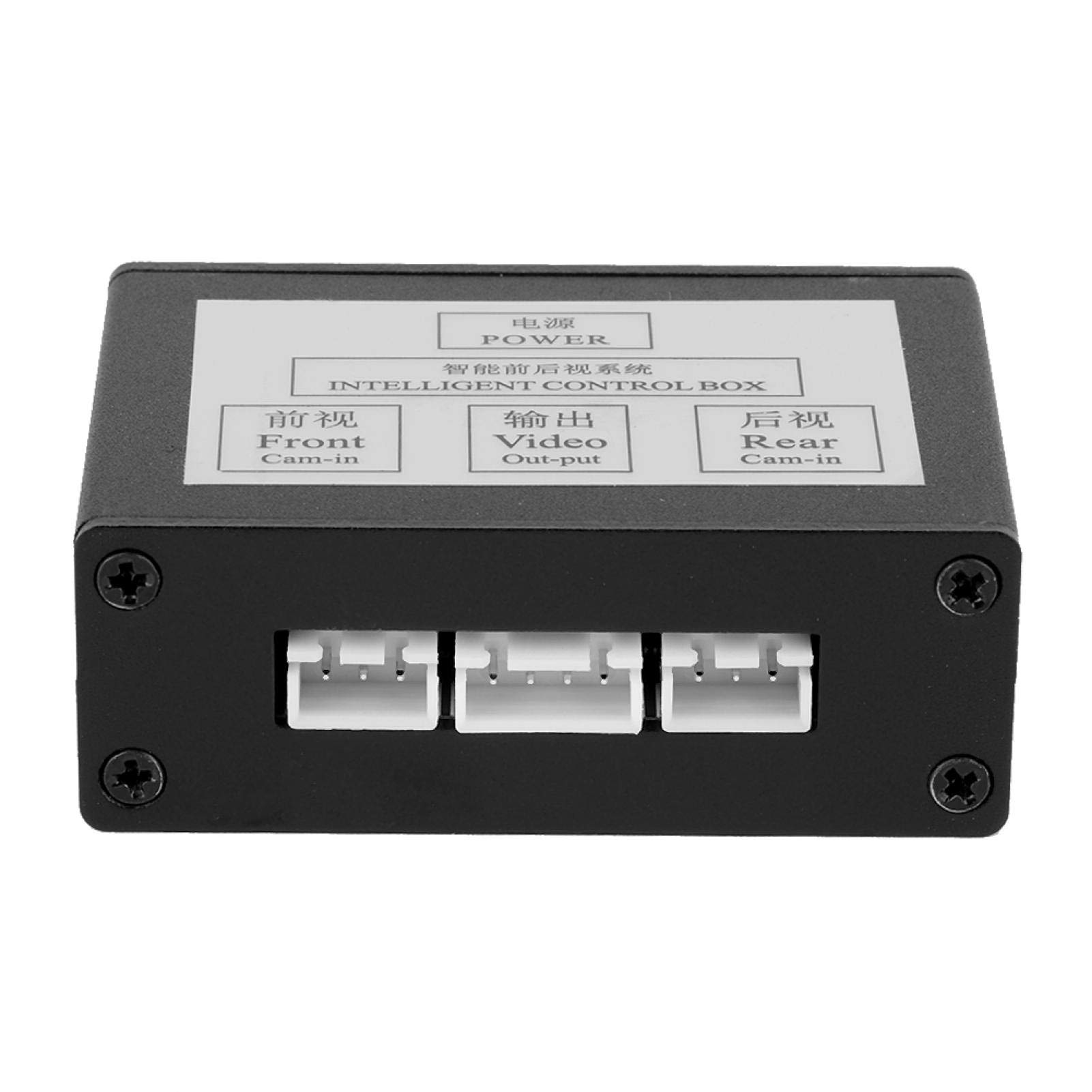 Konwerter Kamery Samochodowej, Konwerter Kamery Parkowania Samochodu ze Stopu Cynku Smart Car Front View Video Switch Box Adapter do Sterowania Kanałem Kamery Samochodowej