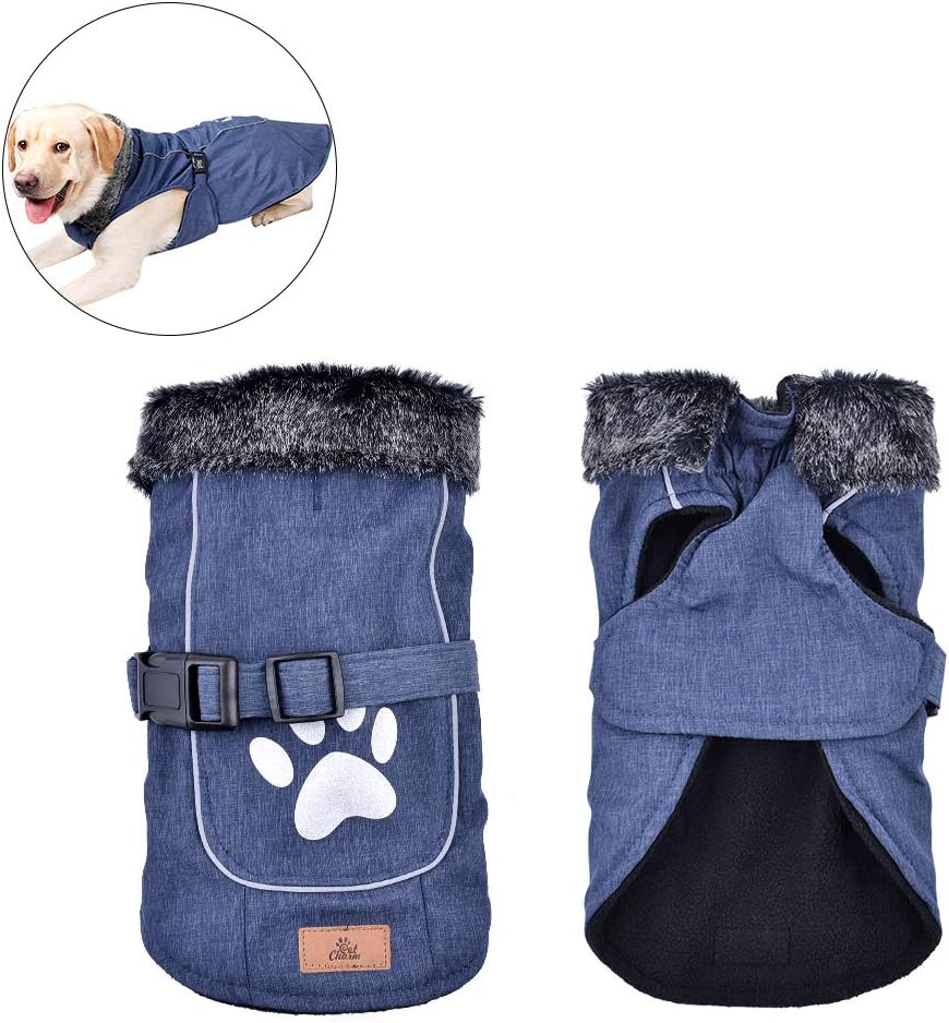Dog Coats Dog Jackets Waterproof Dog Vest Windproof Pets Clothing Cold Weather Coats Small Medium Large Dog Sweater Winter XXL Size, Blue