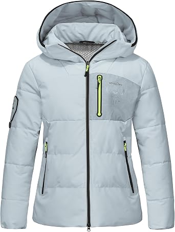 Womens Puffer Jacket Warm Winter Down Coat Waterproof Hooded Parka Coats Thicken Insulated Outerwear