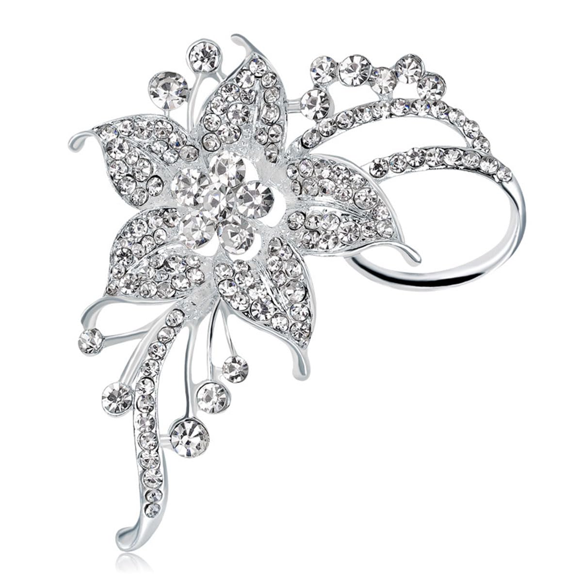FAIRYGATE Brooch Pins Retro Crystal Rhinestone Brooches for Shirt Collar Decoration, B20 — view 16