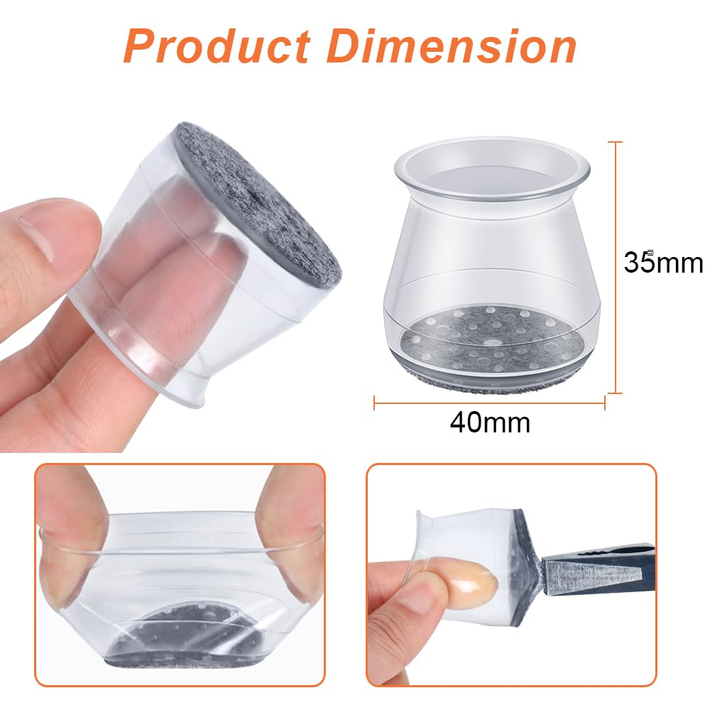32 Protectores De Suelo Rectangulares Para Patas De
