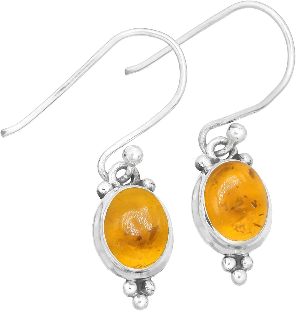 Onyx, Tiger Eye, Amber, Agate Oval Handmade Drop Dangle Earring Genuine 925 Sterling Silver Boho Natural Gemstone Jewelry For Women