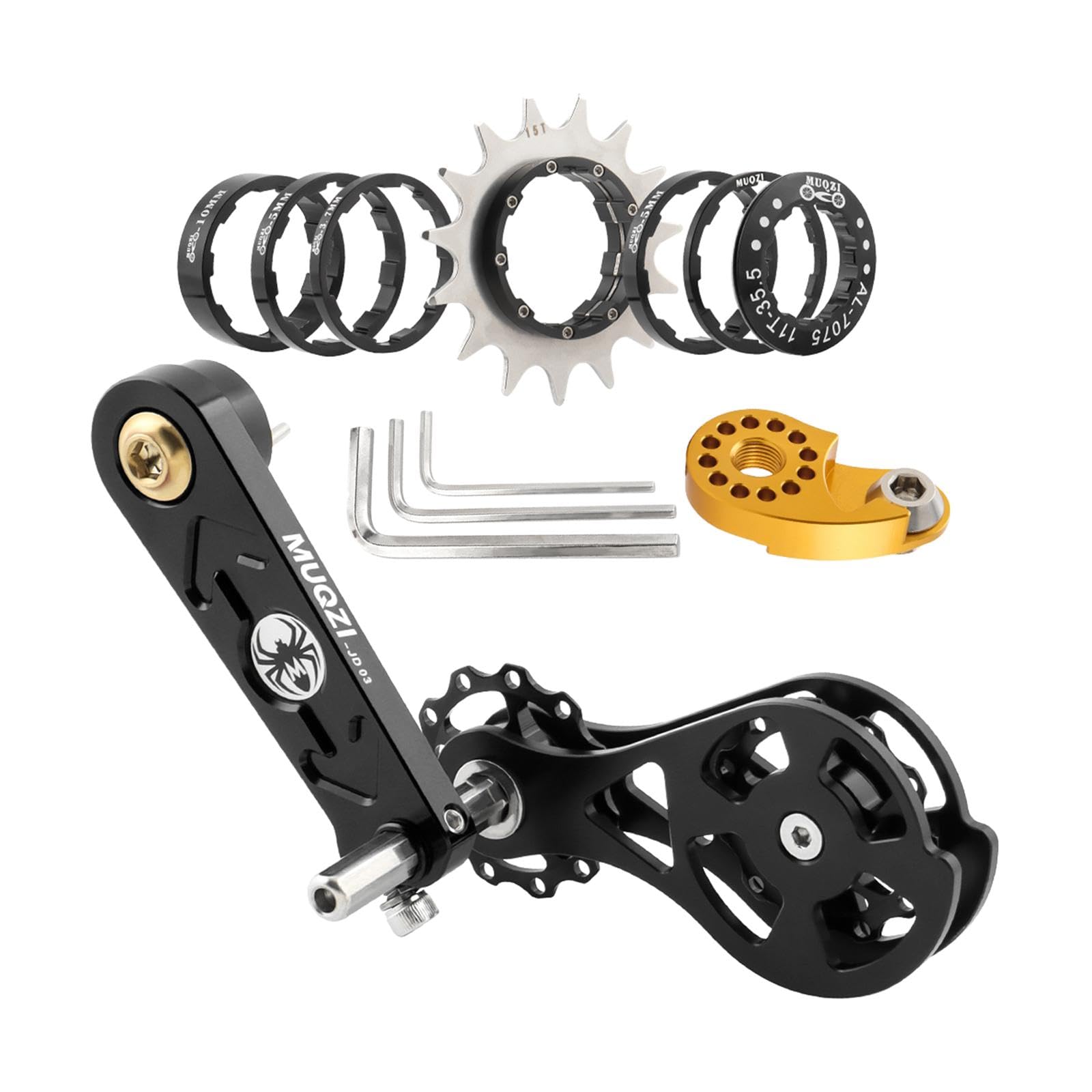 Kit de Conversión de Una Sola Velocidad para Bicicleta de Montaña, Tensor de Cadena, Repuestos de Aleación de Aluminio Y Acero Inoxidable, Regulador D