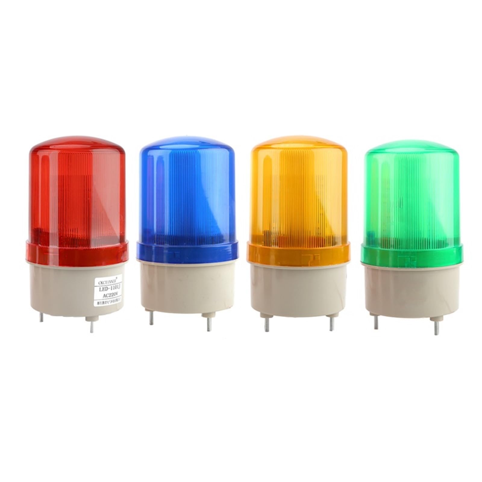 Strobe Signal Warning Light 12V 24V 220V LTE-1101J Siren Sound and Rotl Warning Light Lamp Warning with Buzze(DC 24V Yellow)