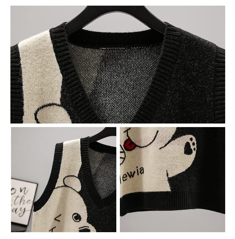 Chaleco de punto de otoño e invierno estilo suelto para hombre y mujer 5
