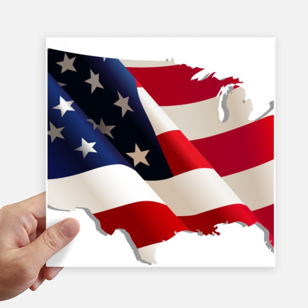 Autocollant de 20 cm drapeau USA pour masquer les rayures de valise et personnaliser un pc portable