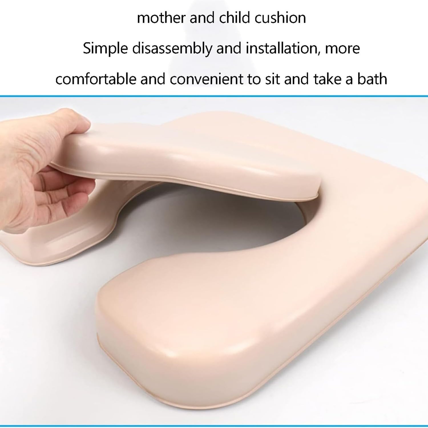BLUEZY Cojín Universal De PU para Inodoro, Cojín De Inodoro Acolchado para Inodoros Junto A La Cama, Silla De Ruedas para Ducha, Cojín para Inodoro De Cama para Ancianos, Discapacitados B