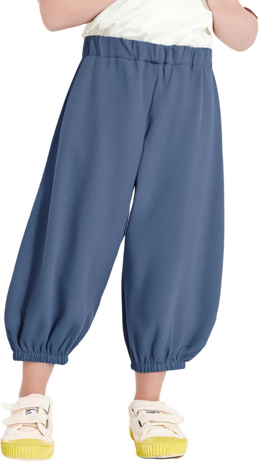 Baby Boys Girls Cotton Trousers Casual Ankle Pants Loose Long Bloomers
