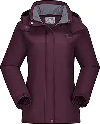 Jaqueta de esqui feminina grossa de inverno casaco de neve quente de lã de montanha impermeável jaqueta feminina com capuz corta-vento