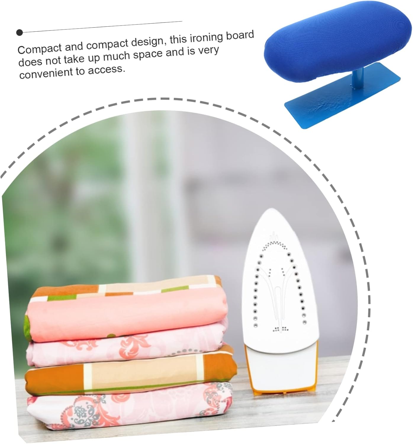 Multi-Functional Metal Ironing Board Long Arm Portable Small Area Ironing Table Household Supply