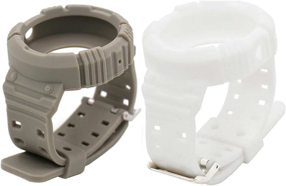 Moto 360 1st band,Eletespt Smartwatch Sport Replacement Straps Accessories Silicone Strap Watch Band for Moto 360 1st Generation with Frame Function (Grey White 2)