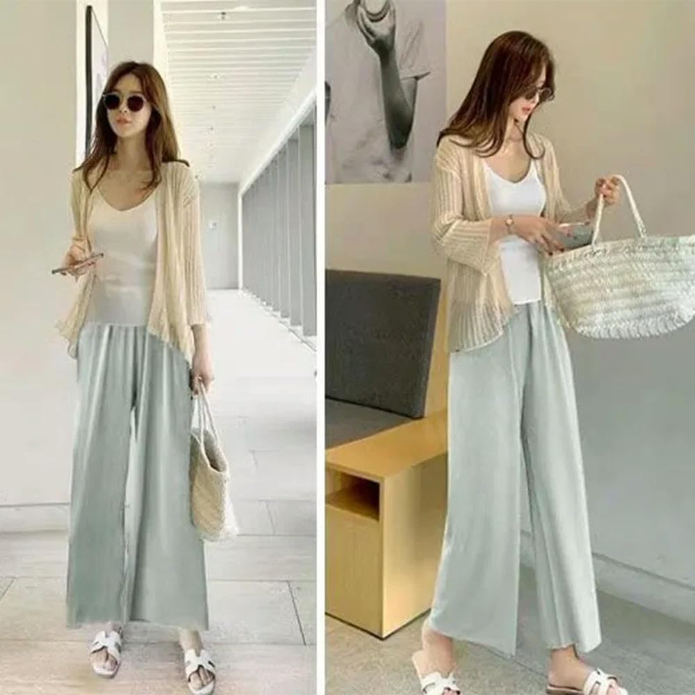 Qxwd Women's Wide Leg Maternity Pants For Pregnant Trousers Casual Loose Jeans Pregnancy Pants Maternity Clothing