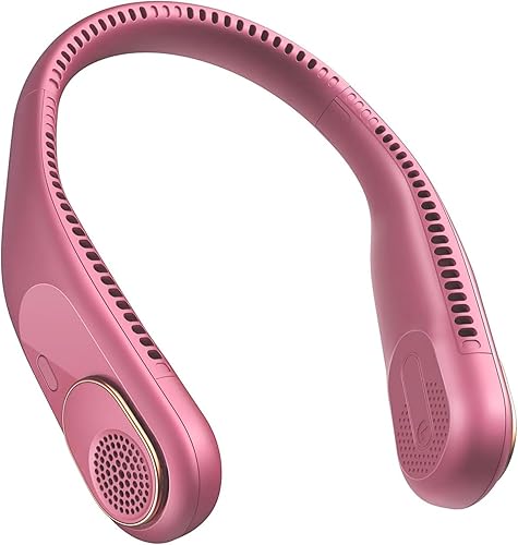 Miniatura 9 de SWEETFULL Ventilador de cuello portátil de enfriamiento de 360°, ventilador personal sin aspas, sin torsión de pelo, ventilador recargable USB de A3