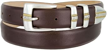 S5825 Genuine Full-Grain Cowhide Leather Designer Dress Golf Belt 1-1/8"30mm Wide, Multi-Style Options
