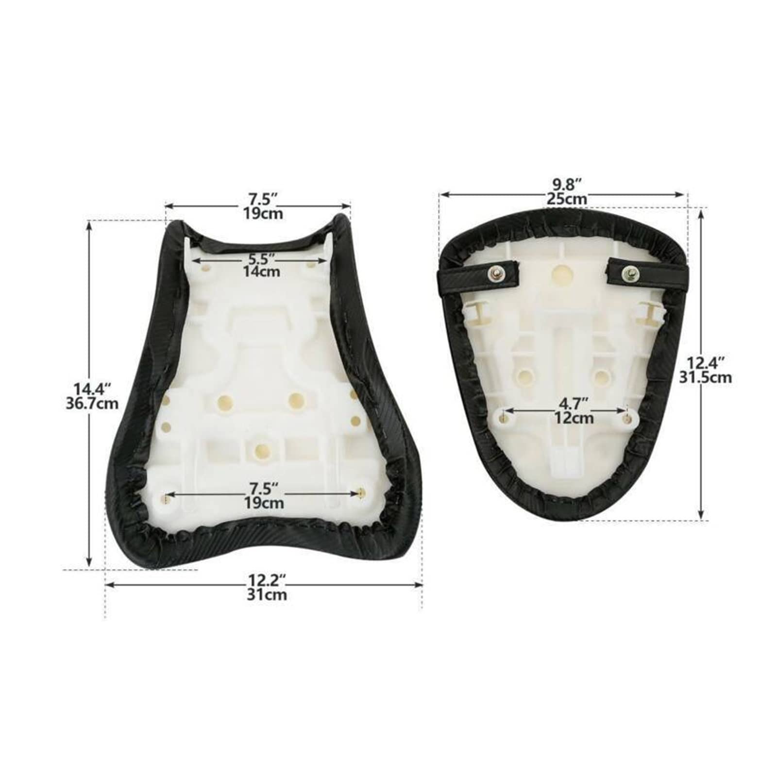 Asiento Delantero Conductor Cojín De Asiento Delantero Y Trasero Combinado para GSXR1000 2007 2008, Piezas Repuesto para Motocicleta, Confort para Pasajeros